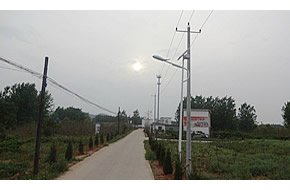 淮南市闪家冲村太阳能路灯实景