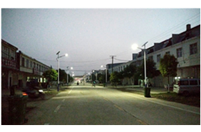 泗县屏山镇太阳能路灯实景